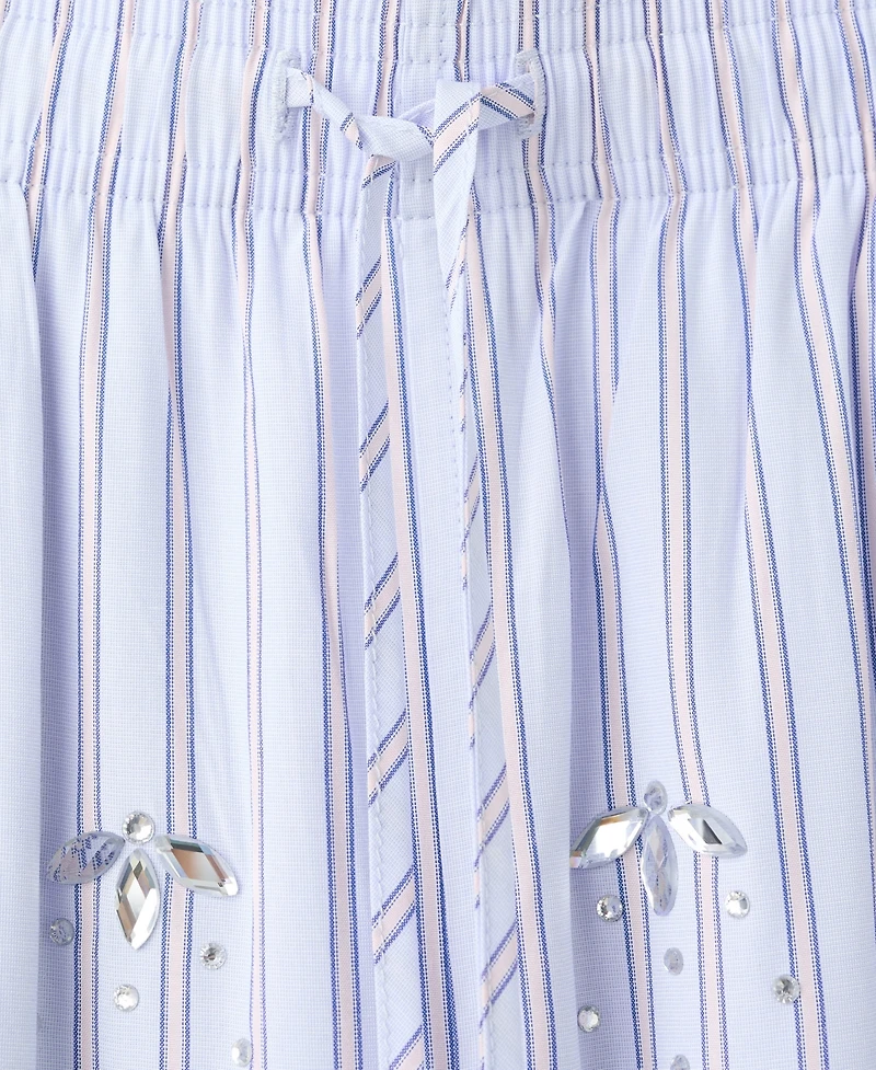 Mango Women's Gemstone Detail Striped Pants