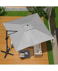 gaomon Heavy Duty Aluminum Cantilever Patio Umbrella, 360degree(s) Rotating Offset