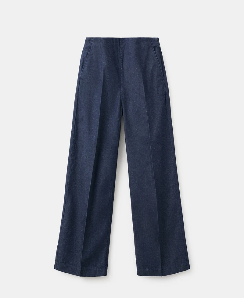 Mango Women's High-Waisted Denim Pants