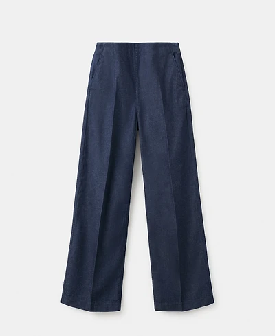Mango Women's High-Waisted Denim Pants