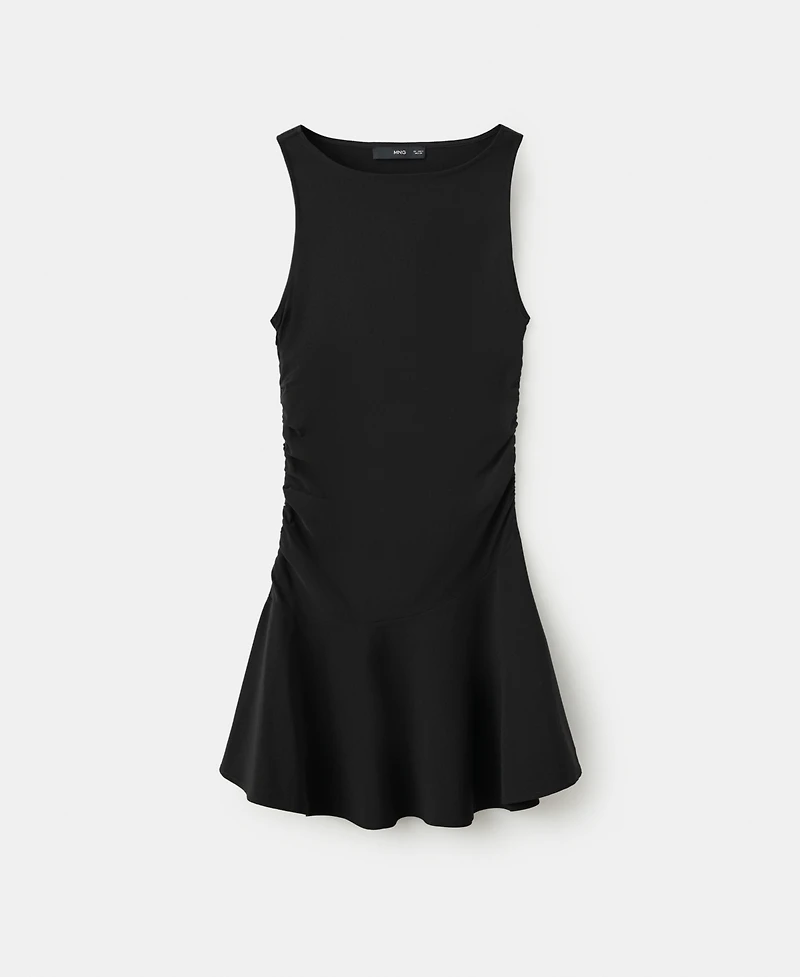Mango Women's Draped A-Line Short Dress