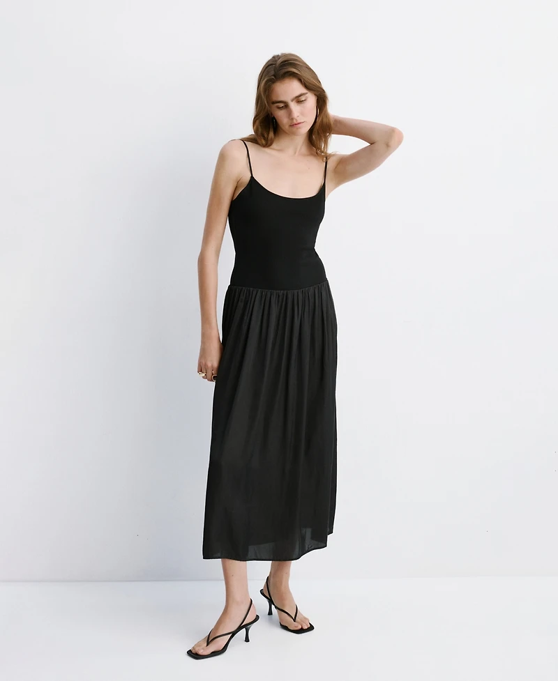 Mango Women's Crossed Back Knitted Dress
