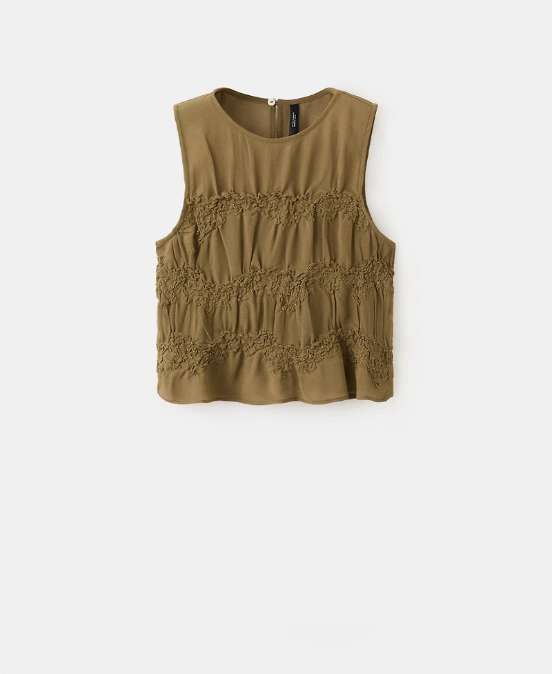 Mango Women's Draped Crop Top