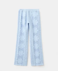 Mango Women's Openwork Embroidery Straight-Leg Pants