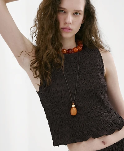 Mango Women's Terry Cotton Top