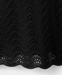 Mango Women's Crochet Long Dress