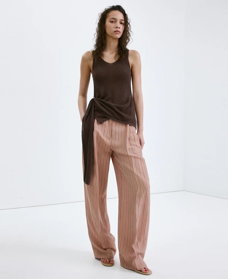 Mango Women's Knot Detail Knitted Top