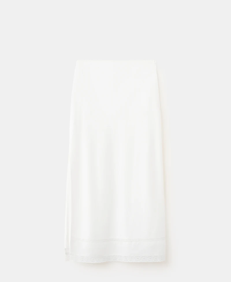 Mango Women's Lace Details Linen Skirt