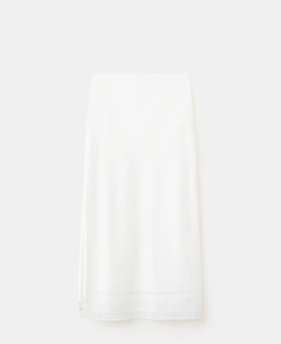 Mango Women's Lace Details Linen Skirt