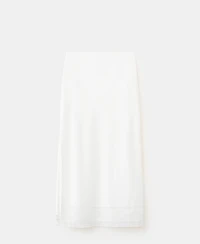 Mango Women's Lace Details Linen Skirt