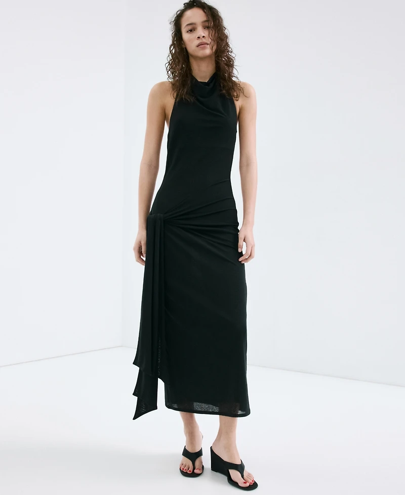 Mango Women's Bow Halter Dress
