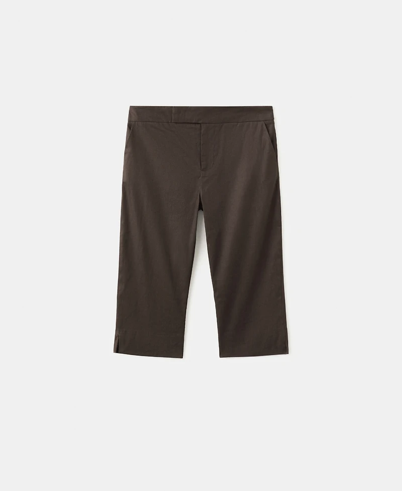 Mango Women's Linen Capri Pants