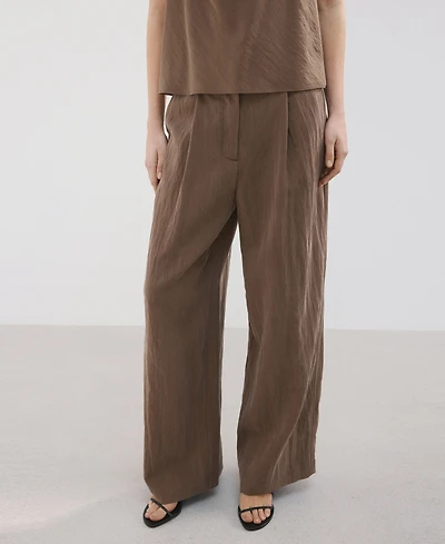 Mango Women's Straight Lyocell Pants