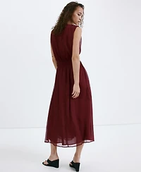 Mango Women's Gathered Waist Flowy Dress