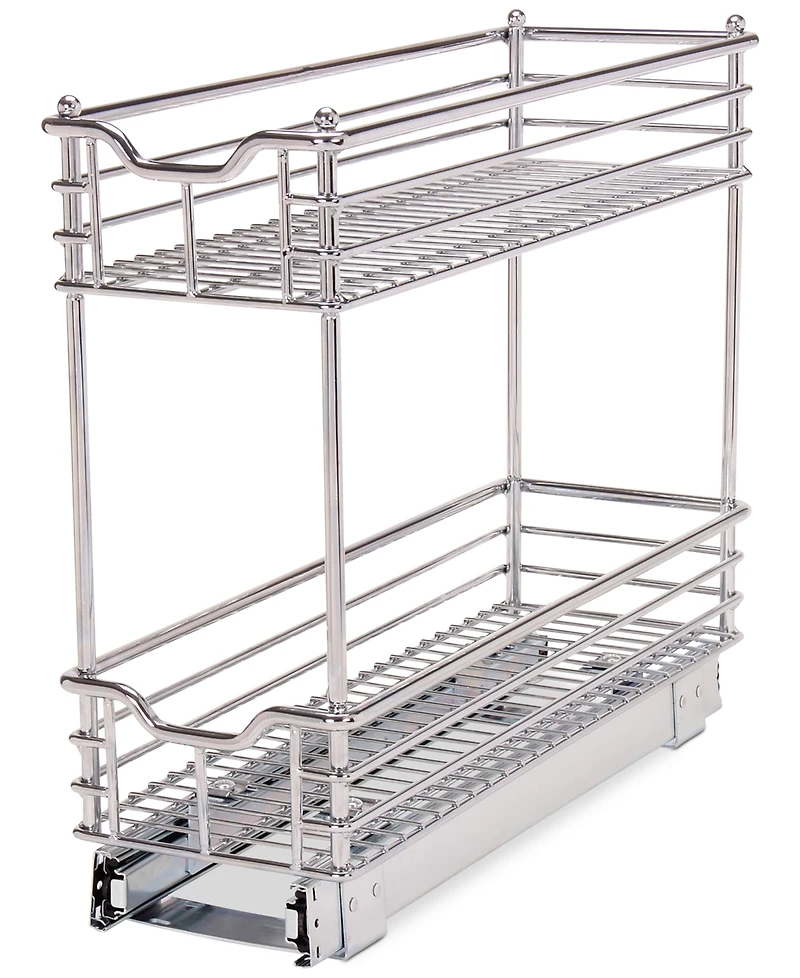 Household Essentials Chrome Glidez Narrow 7-inch Sliding Organizer