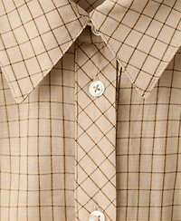 Mango Women's 100% Cotton Checkered Shirt