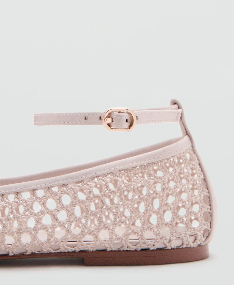 Mango Women's Crocheted Ballet Flats