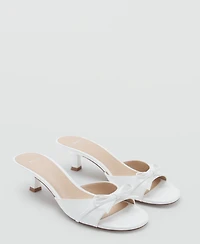 Mango Women's Bow Heel Sandals