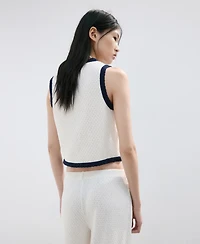 Mango Women's Bow Tie Waistcoat Top