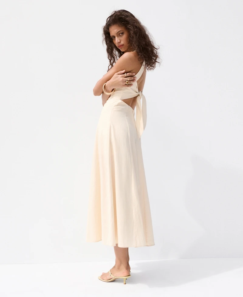Mango Women's A-Line Linen Dress