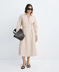 Mango Women's Striped Shirt Dress