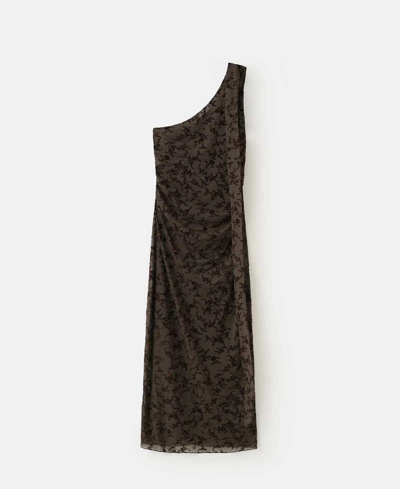 Mango Women's Tie Detail Devore Dress