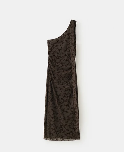Mango Women's Tie Detail Devore Dress