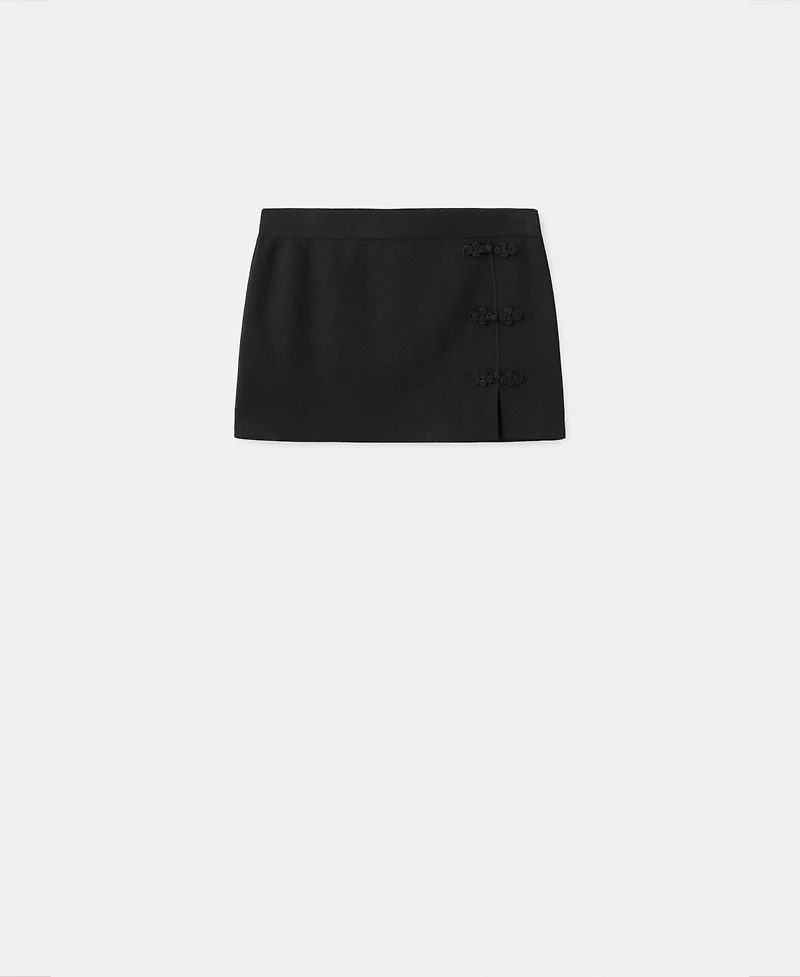 Mango Women's Side Slit Short Skirt