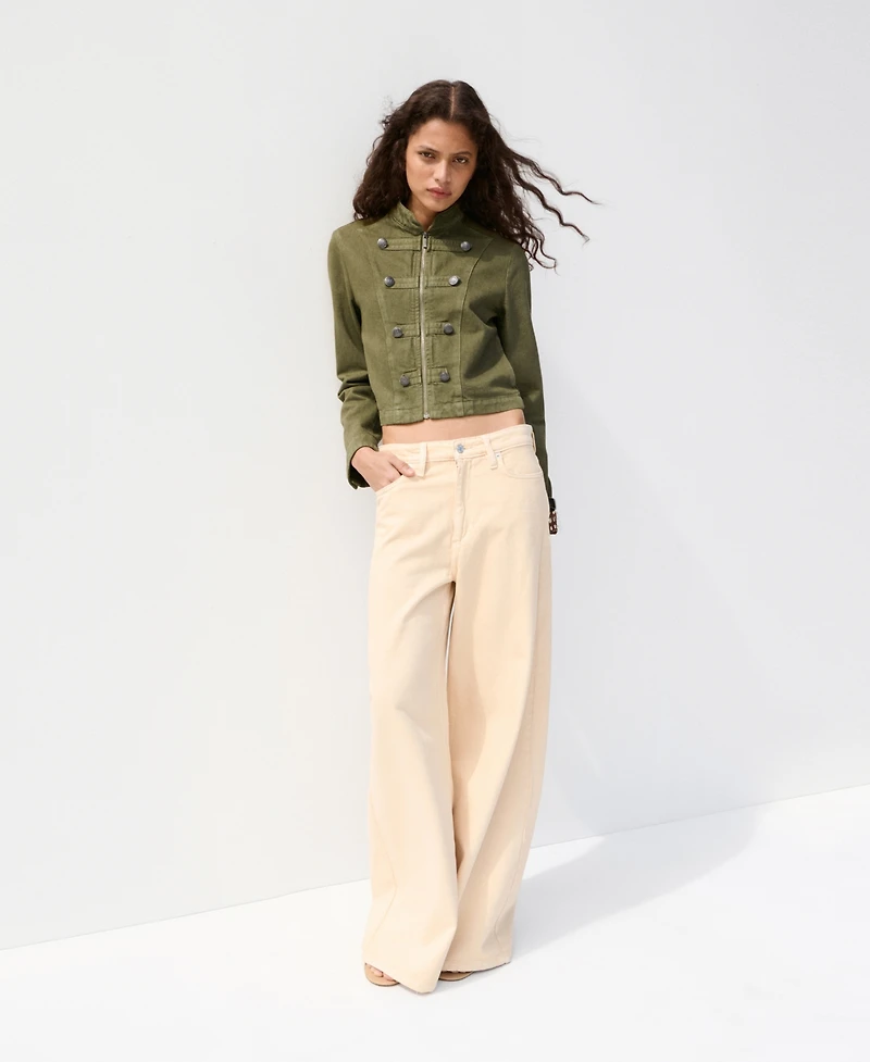 Mango Women's Band Collar Fitted Jacket