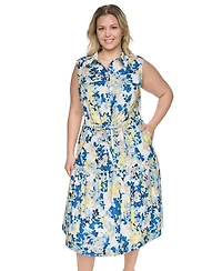 Calvin Klein Plus Printed Sleeveless Dress