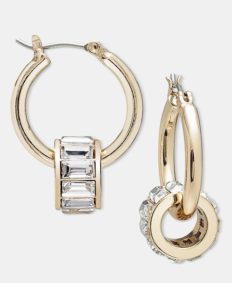 On 34th Glass Drop Hoop Earrings, Macy's Exclusive