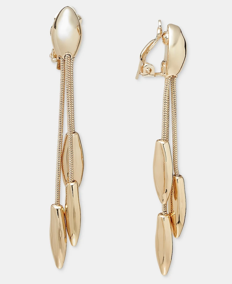 Style & Co Shaky Chain Clip-On Linear Drop Earrings, Macy's Exclusive