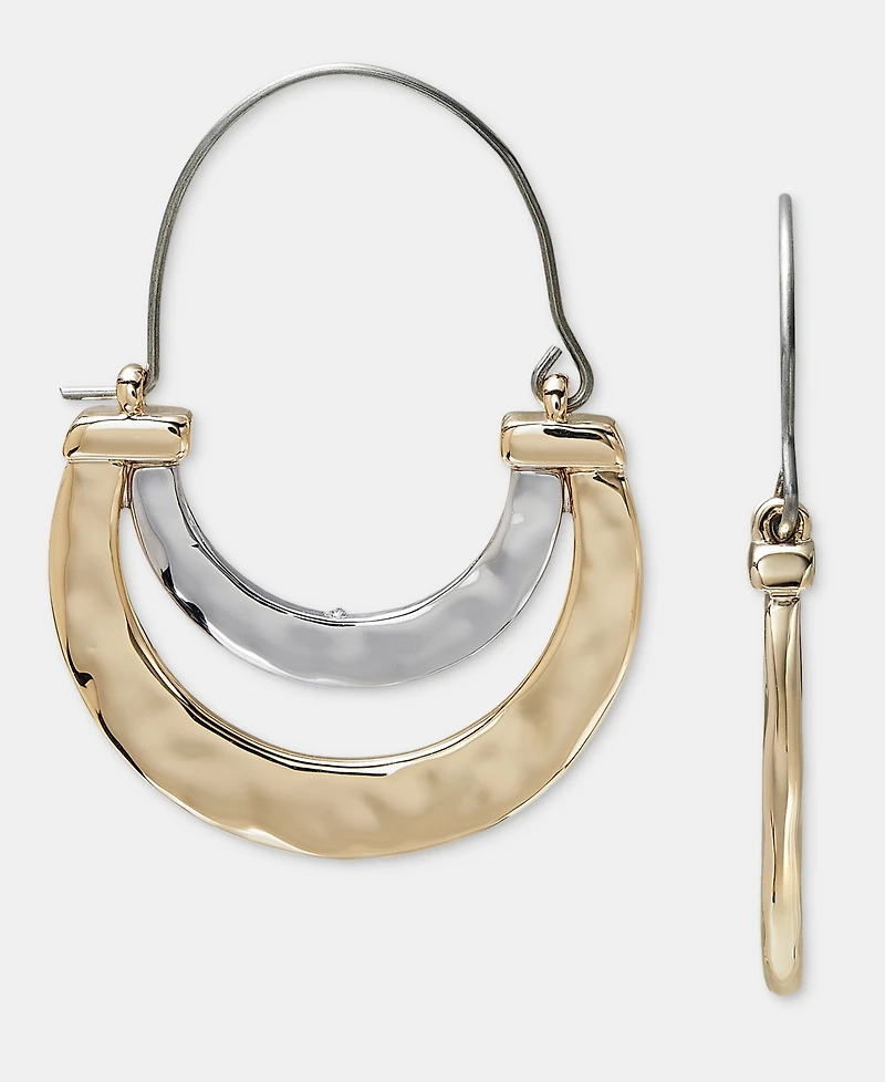 Style & Co Double-Row Half Hoop Earrings, Macy's Exclusive
