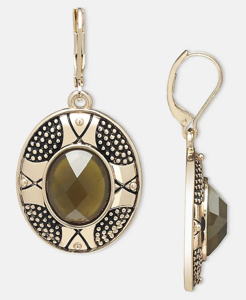 Style & Co Green Jewel Drop Earrings, Macy's Exclusive