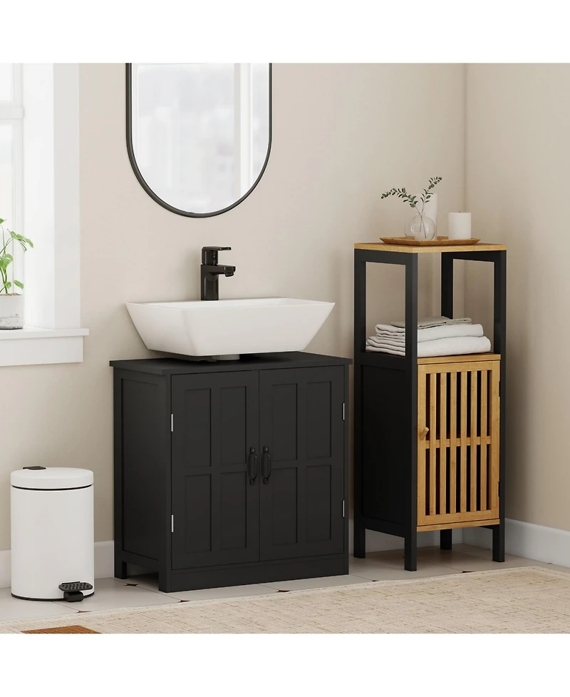 Phying Pedestal Sink Cabinet Freestanding Bathroom Sink Storage Cabinet with Shelf Multifunctional Under Sink Organizer for Bathroom Home Decor