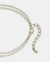 Style & Co Glass Crystal Long Double Drop Pendant Necklace, Macy's Exclusive