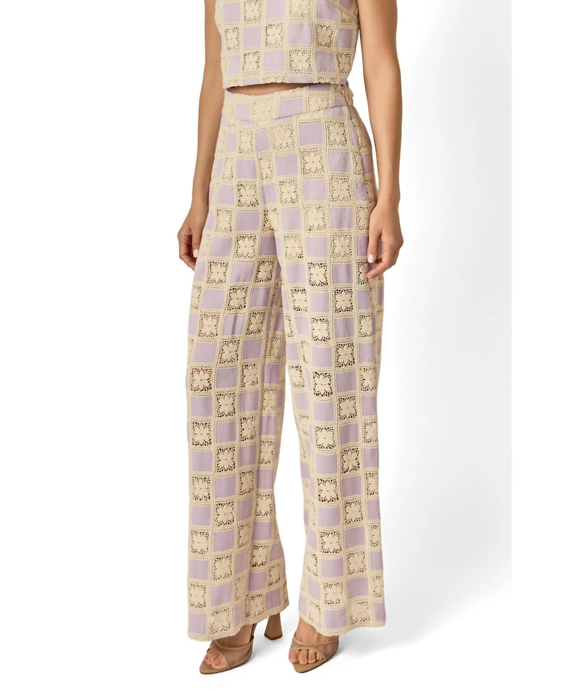 English Factory Women's Crochet Long Pants