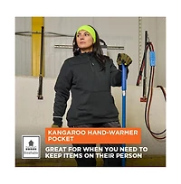 RefrigiWear Women's Quarter-Zip Fleece Sweatshirt - Insulated Ladies Work Pullover with Thermal Comfort