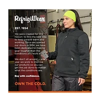 RefrigiWear Women's Quarter-Zip Fleece Sweatshirt - Insulated Ladies Work Pullover with Thermal Comfort