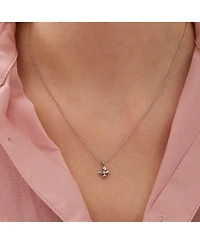 Spero London Four Cube Blocks Natural Textured Sterling Silver Authentic Pendant Necklace