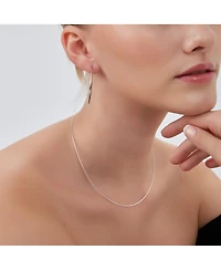 Sterling Silver Rigid Fine Chain Choker Necklace