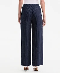Tommy Hilfiger Women's Nautical Stripe High-Rise Wide-Leg Pants