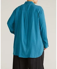Universal Standard Plus Cooling Stretch Cupro Artist Shirt