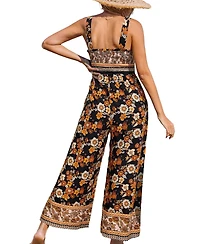 Cupshe Women's Bohemian Floral Print Jumpsuit