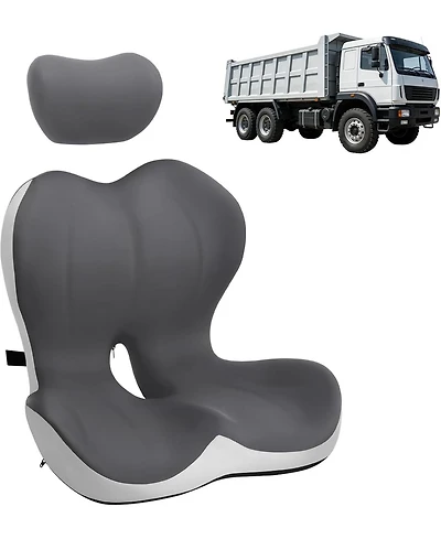 gaomon Memory Foam Seat Cushion, Lumbar-Hip Integrated Pad, Pain Relief and Posture Support, Breathable, Washable, Non-Slip, for Office Chair, Car