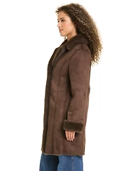 Jones New York Women's Faux Shearling Coat
