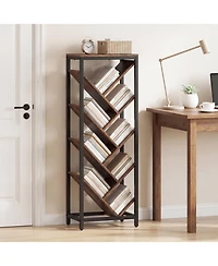 Slickblue 9 Tier Freestanding Bookcase for Hardcover Book Storage