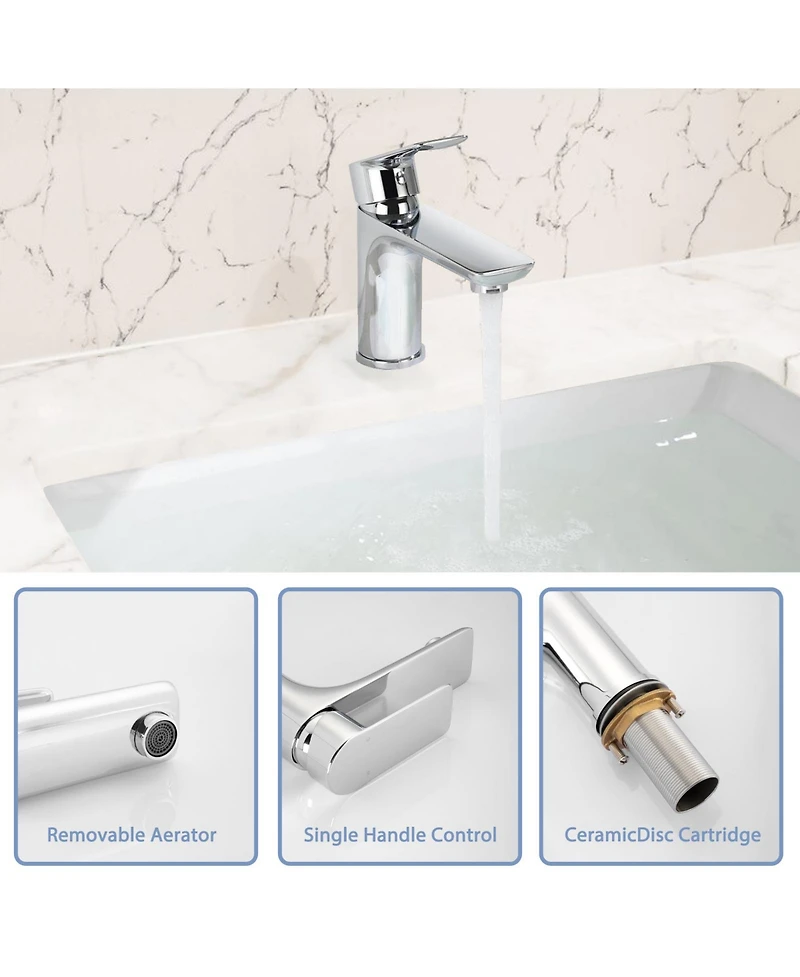 Phying Chrome Single Handle Lavatory Basin Sink Faucet