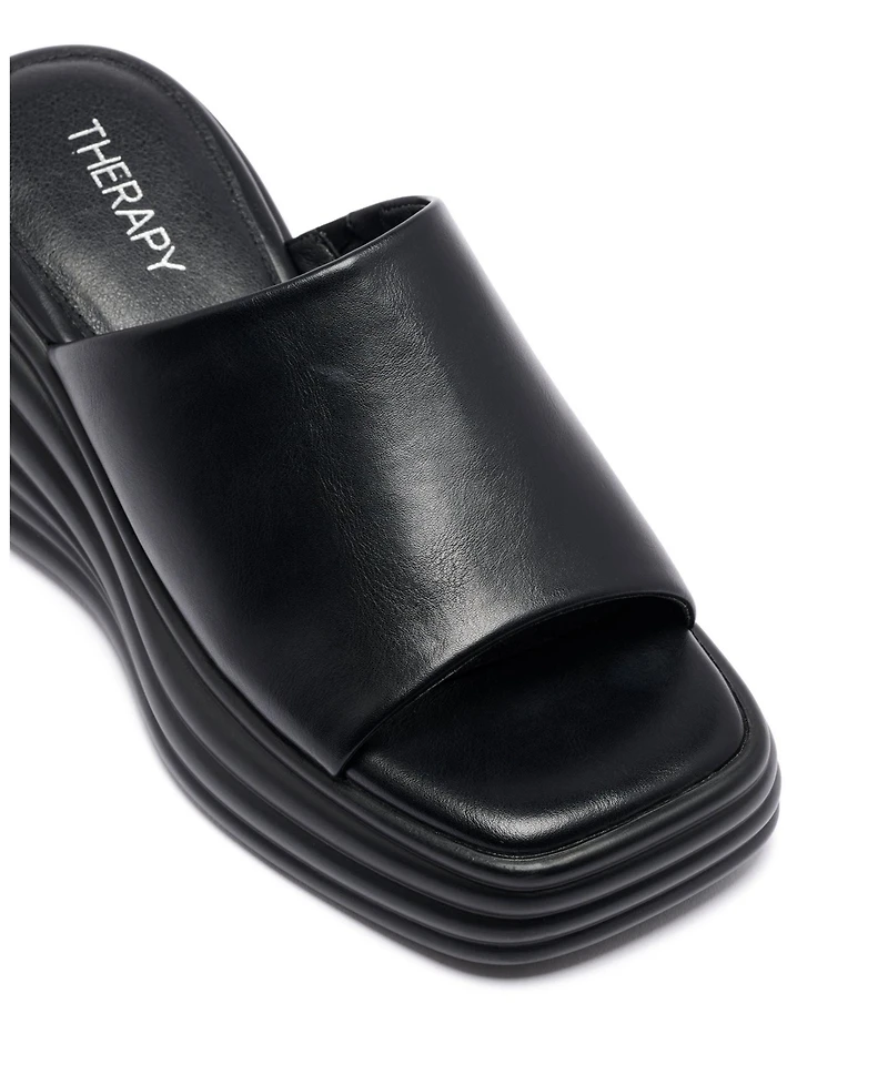 Therapy Australia Women's Flaunt Square Toe Wedge Sandal