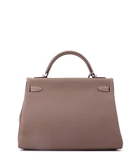 Pre-Owned Hermes Kelly 32 Handbag Grey Togo with Palladium Hardware